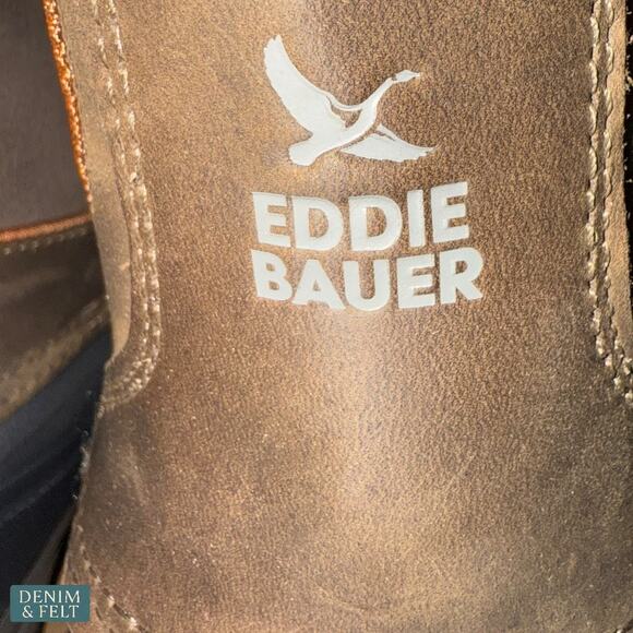 Eddie Bauer Snowfoil Pull-On Winter Boots Men’s Size 11 Timber Brown Waterproof - Picture 6 of 11